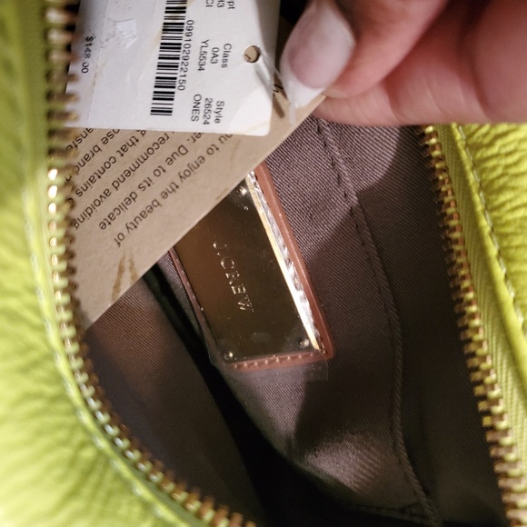 J. Crew MINI BAG Citrus Yellow Leather Bag - Picture 4 of 6